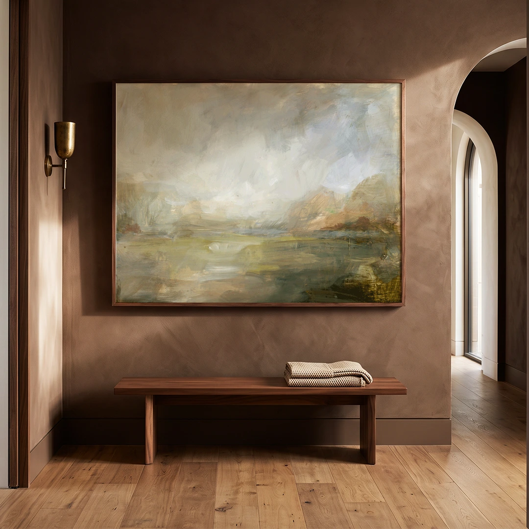 Misty Morning Vista Abstract Wall Art Poster - XS / Matte Paper / Rolled Art - Nook At You
