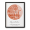 Street Map Art - Burnt Orange - The Minimalist