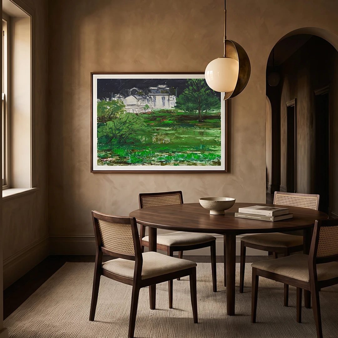 Waterside Mansion Reflections Landscape Wall Art - XS / Matte Paper / Rolled Art - Nook At You