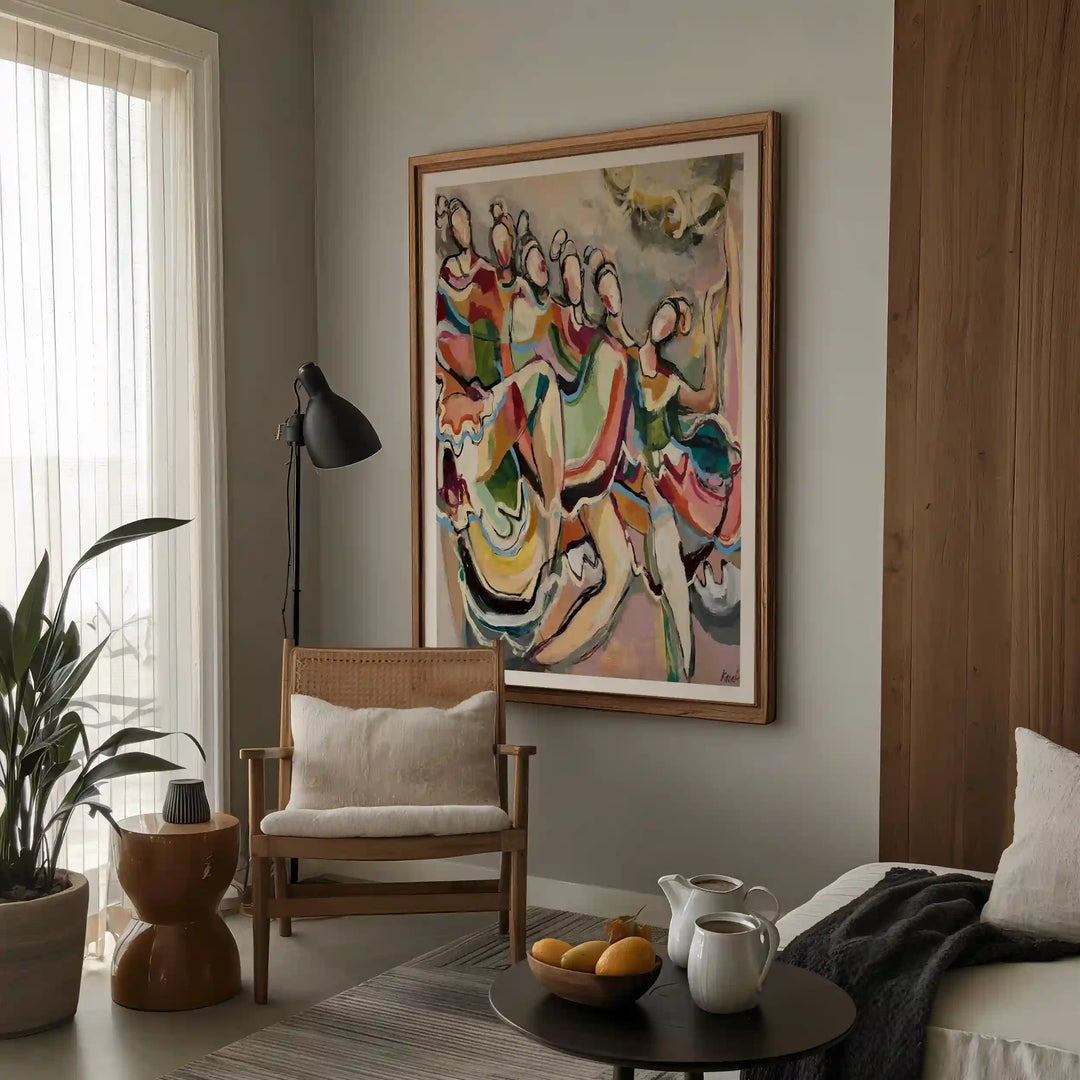 Cancan Abstract Wall Art Painting - XS / Matte Paper / Rolled Art - Nook At You