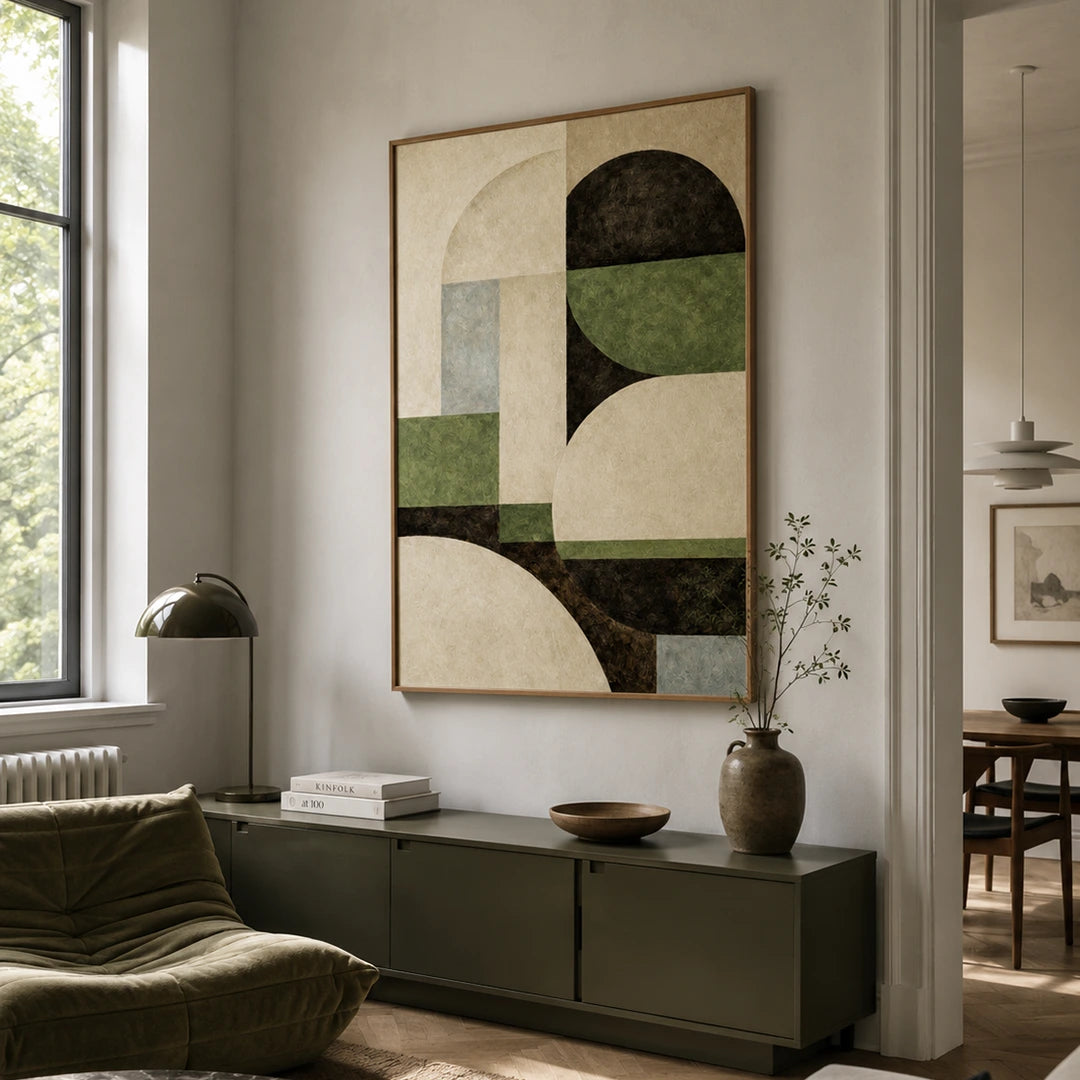 Geometric Silence Abstract Wall Art - XS / Matte Paper / Rolled Art - Nook At You