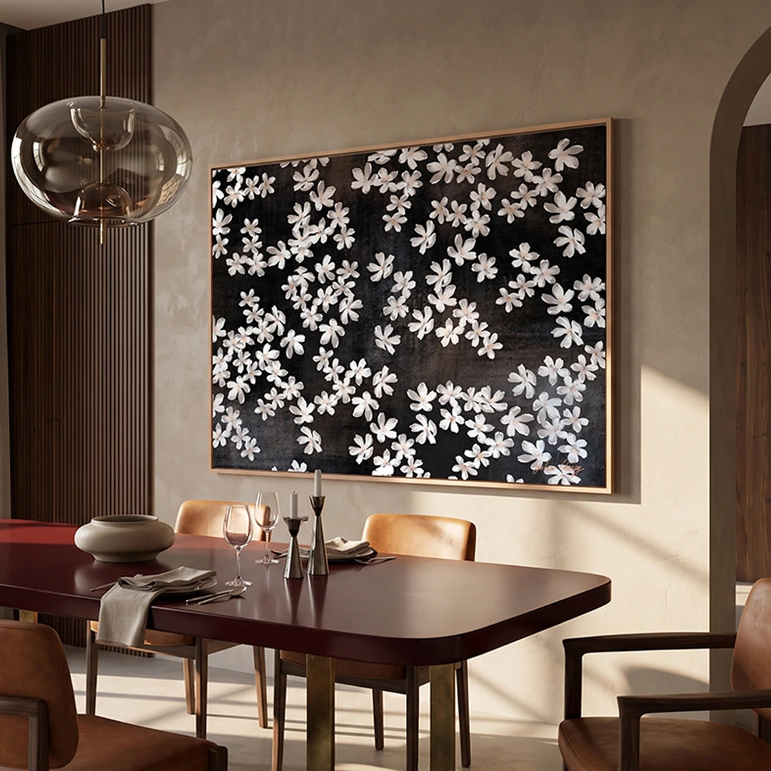 Delicate White Petals Abstract Wall Art Print - XS / Matte Paper / Rolled Art - Nook At You