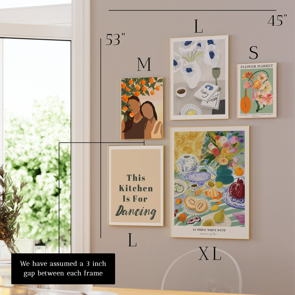 Kitchen Spice Gallery Wall Set of 5
