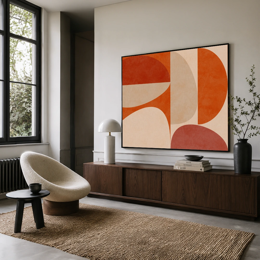 Autumn Mid Century Earthy 4 Abstract Wall Art Poster - XS / Matte Paper / Rolled Art - Nook At You