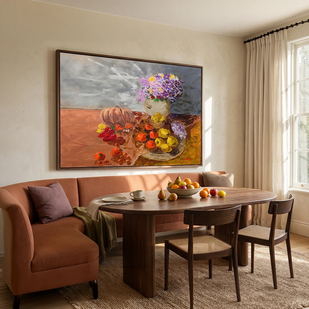 Vibrant Fall Harvest Abstract Wall Art Print - XS / Matte Paper / Rolled Art - Nook At You