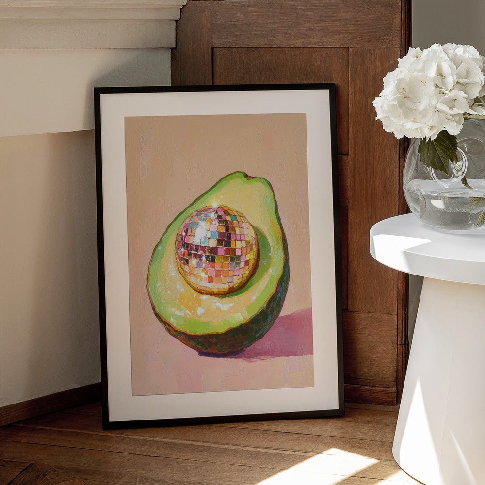 Disco Avocado Delight - XS / Matte Paper / Rolled Art - Nook At You