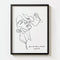 Personalized Line Art - Embrace (White)