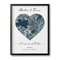 Custom Street Map Art - Deep Blue - Love
