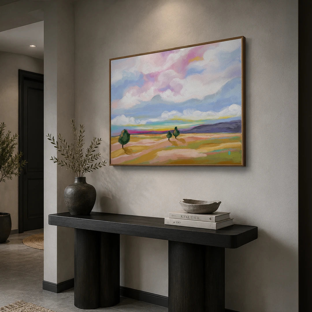 Dreamy Pastel Landscape Wall Art For Living Room - XS / Matte Paper / Rolled Art - Nook At You