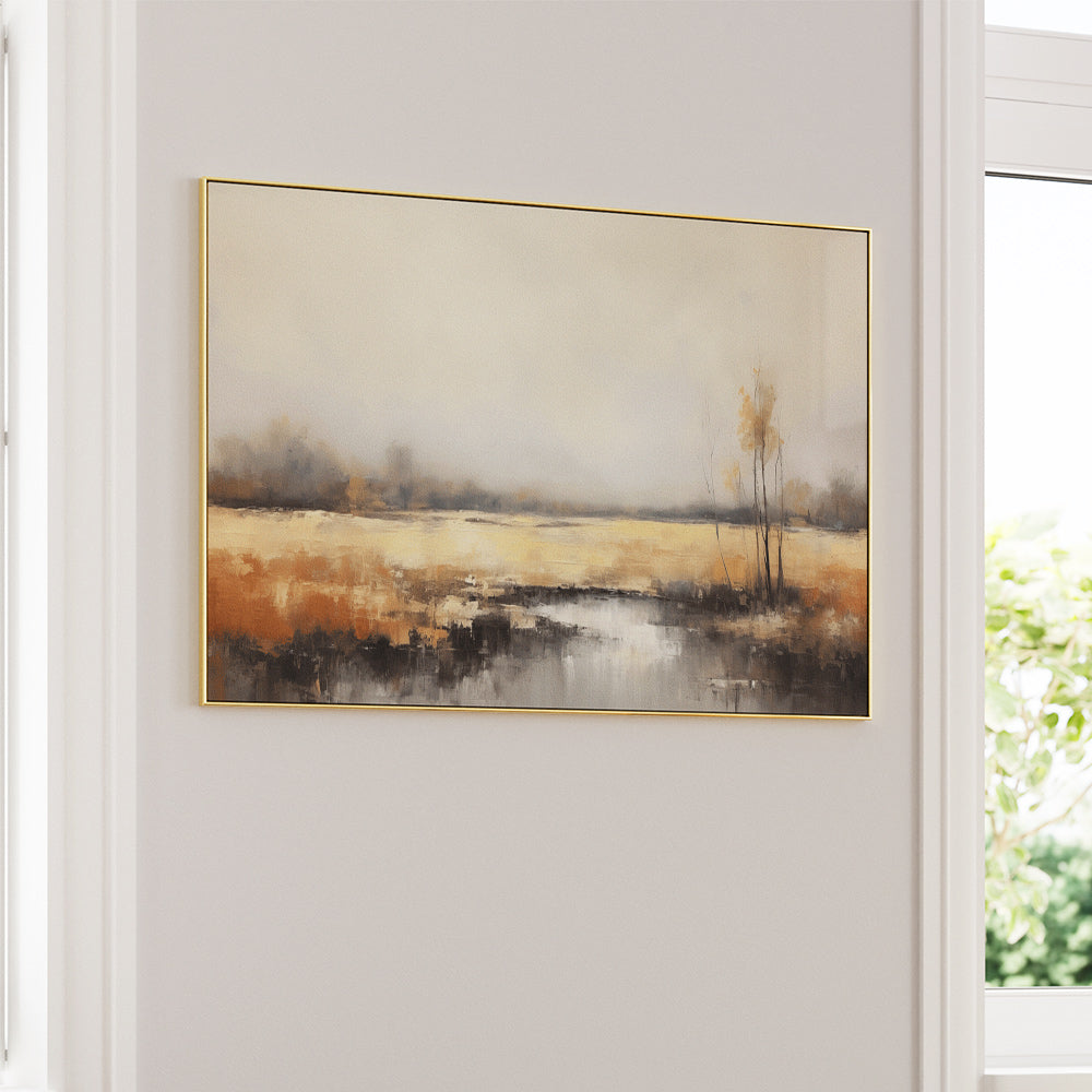 Golden Silence 1 Landscape Canvas Print - XS / Matte Paper / Rolled Art - Nook At You