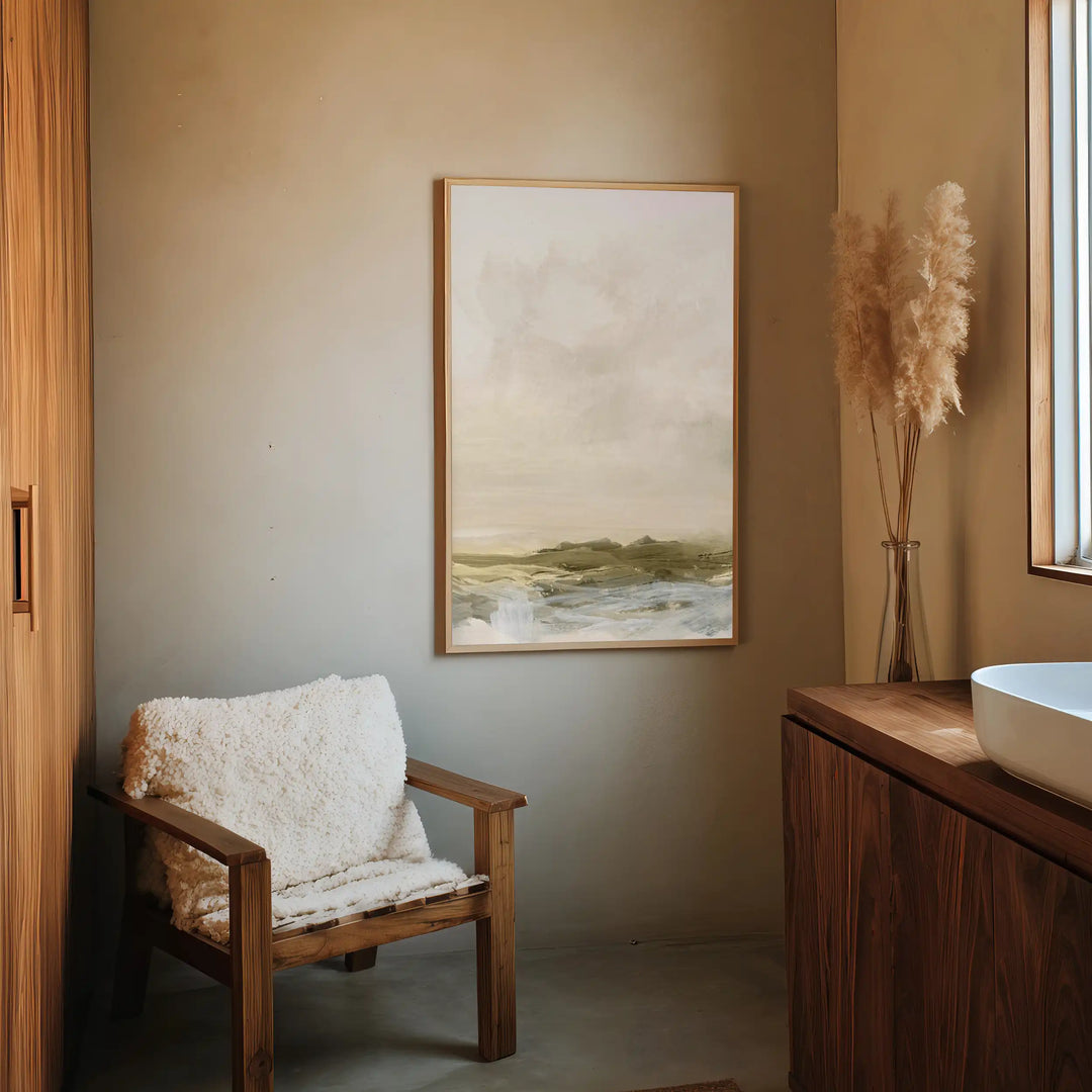 Coastal Break Abstract Painting On Canvas - XS / Matte Paper / Rolled Art - Nook At You