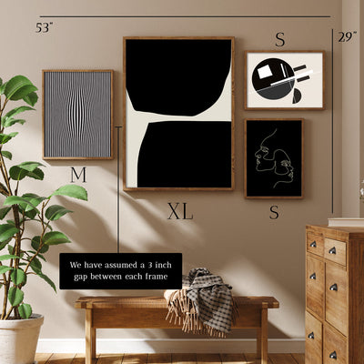 Monochrome Modernity Gallery Wall Set of 4 Nook At You  