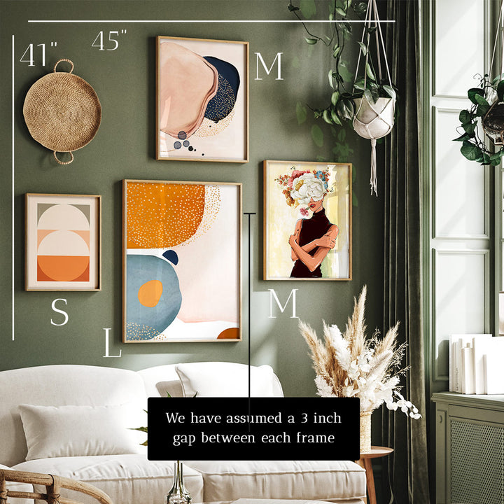 Floral Abstraction Gallery Wall Set of 4