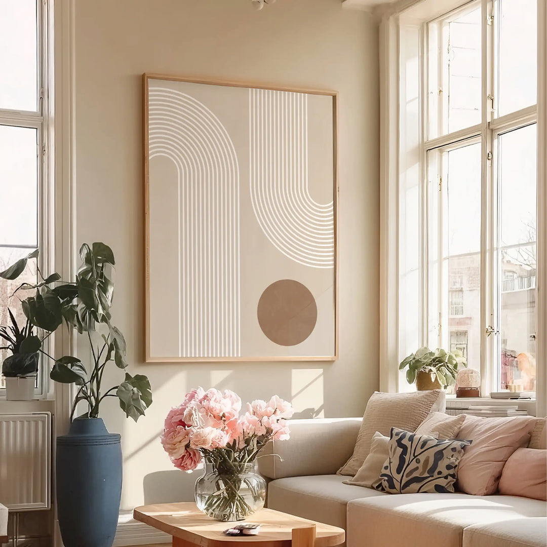 Beige Arc Wall Art Print - XS / Matte Paper / Rolled Art - Nook At You
