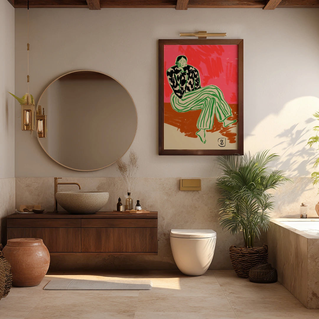 Calm Woman Bohemian Artwork - XS / Matte Paper / Rolled Art - Nook At You