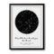Personalized Star Map - Black - Modern