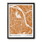 Street Map Art - Amber - Modern #1