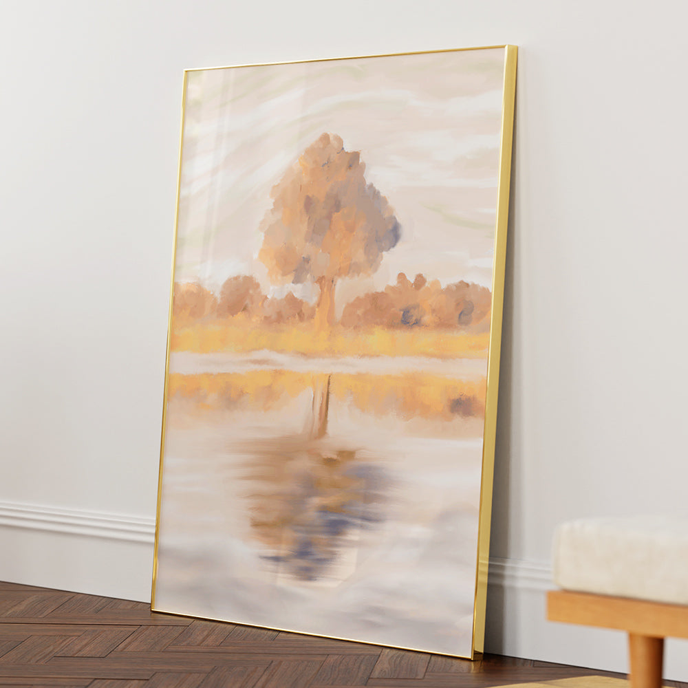 Sovereign Reflections of the Jackalberry Tree Landscape Canvas Print - XS / Matte Paper / Rolled Art - Nook At You