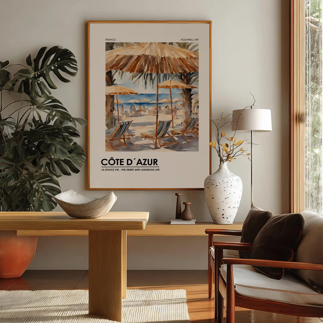 Côte d_Azur Landscape Wall Art - XS / Matte Paper / Rolled Art - Nook At You
