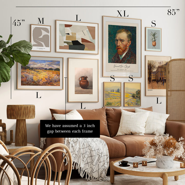 Eclectic Art Fusion Gallery Wall Set of 9