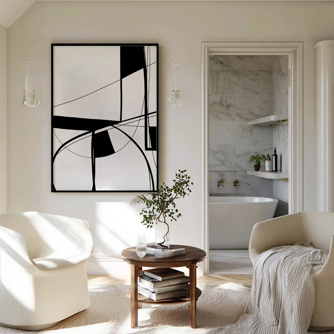 Crossed Paths II Abstract Wall Art - XS / Matte Paper / Rolled Art - Nook At You