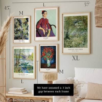 Masterpieces by Van Gogh: Gallery Wall Set of 5