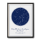 Custom Sky Map - Navy Blue - Modern