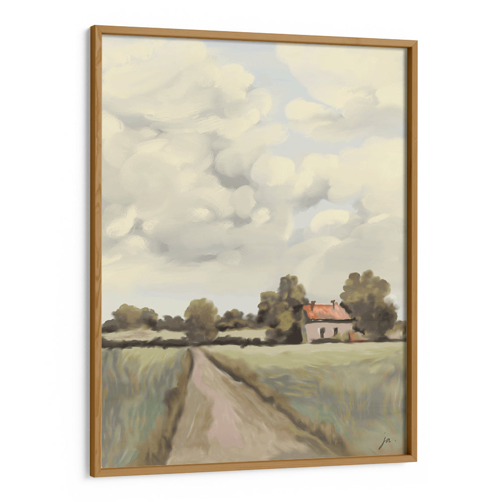 Red Roof Promises - Countryside Landscape Art Poster - XS / Matte Paper / Rolled Art - Nook At You