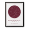 Custom Star Map - Burgundy - Modern