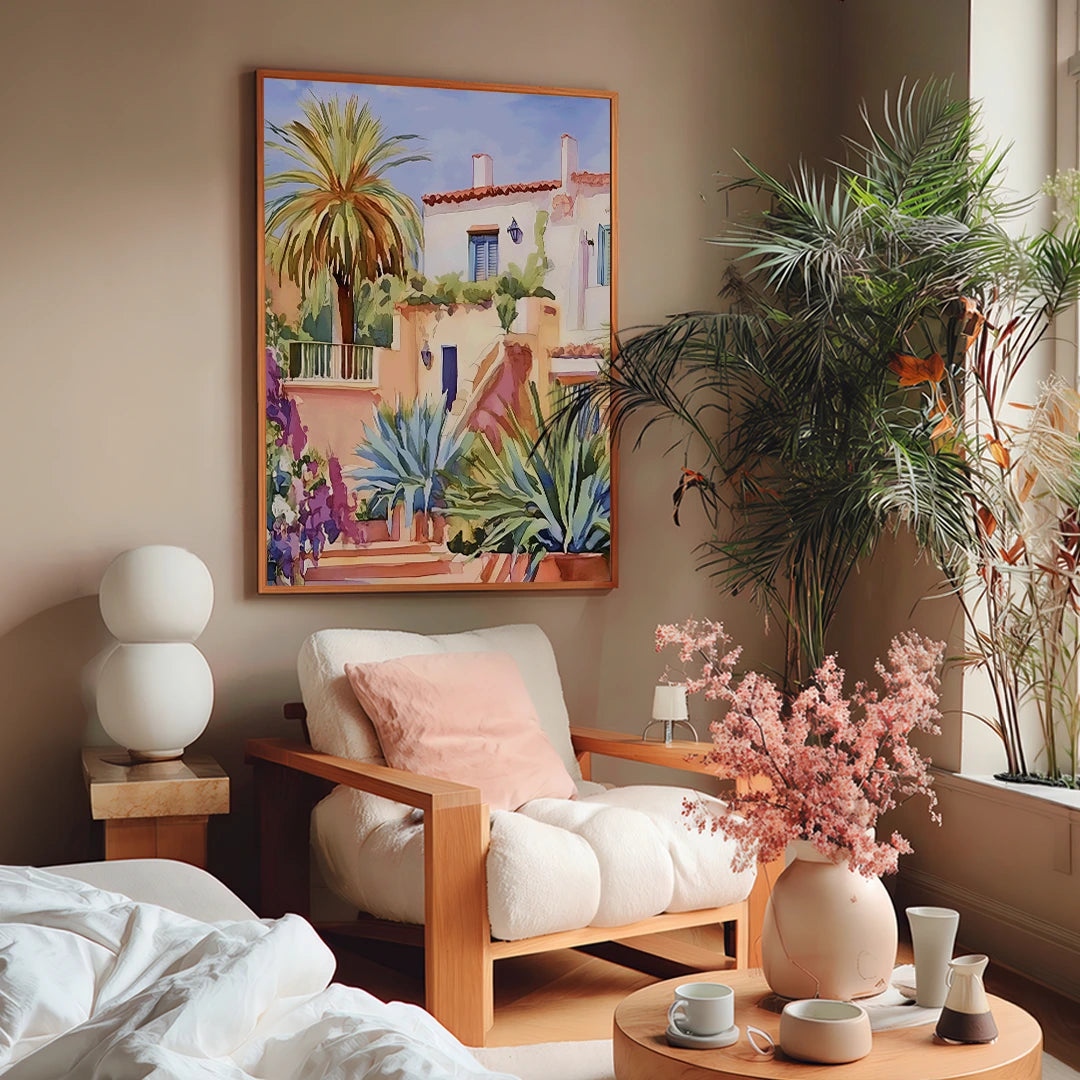 The Quiet Villa Canvas Landscape Painting - XS / Matte Paper / Rolled Art - Nook At You