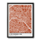 Street Map Art - Burnt Orange - Pantone