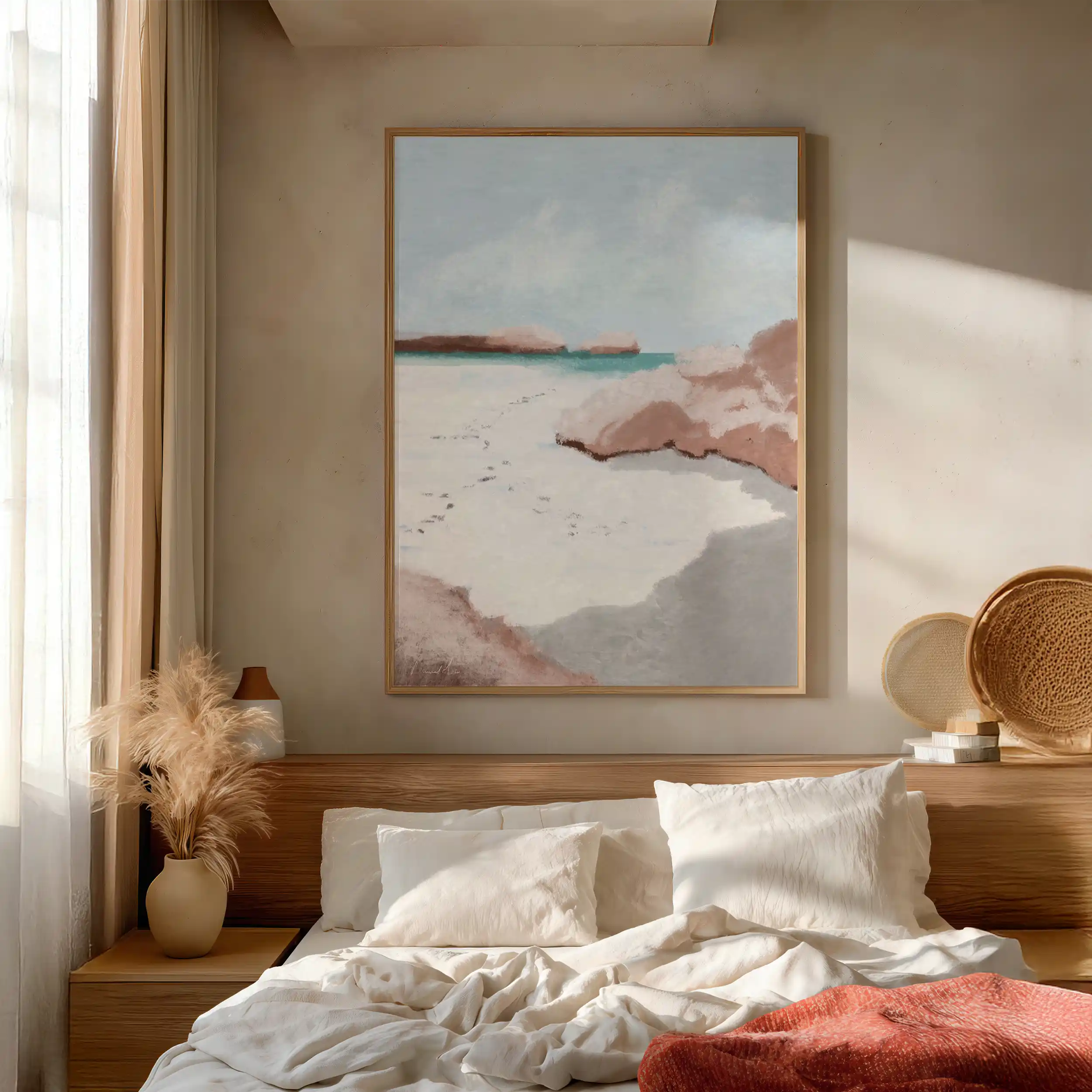 Bathroom coastal art styling