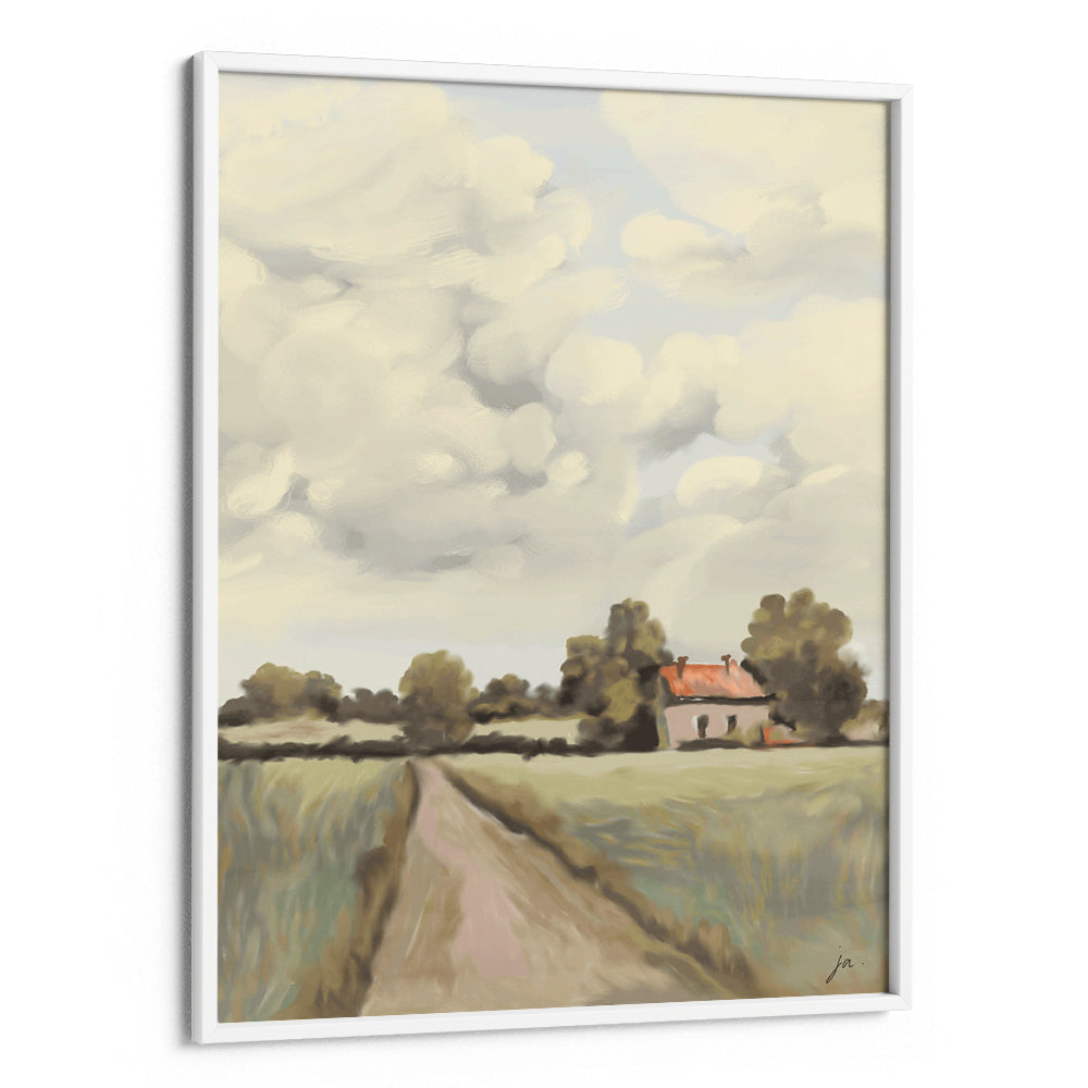 Red Roof Promises - Countryside Landscape Art Poster - XS / Matte Paper / Rolled Art - Nook At You