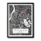 Custom Street Map Art - Slate Grey - The Executive
