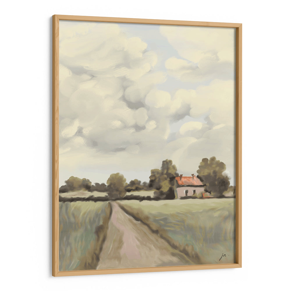 Red Roof Promises - Countryside Landscape Art Poster - XS / Matte Paper / Rolled Art - Nook At You
