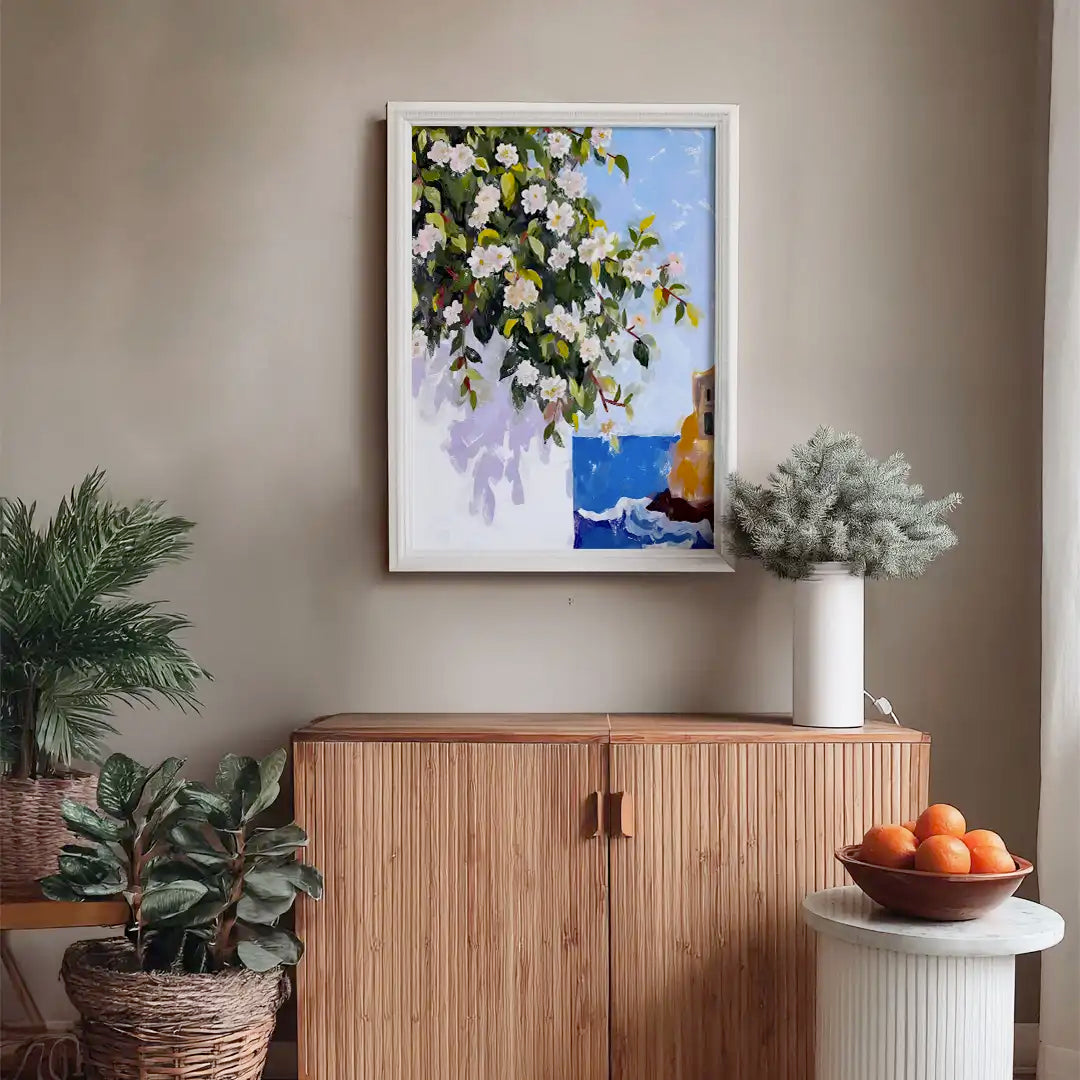 Where The Blossoms Meet The Sea Botanical Art Prints - XS / Matte Paper / Rolled Art - Nook At You
