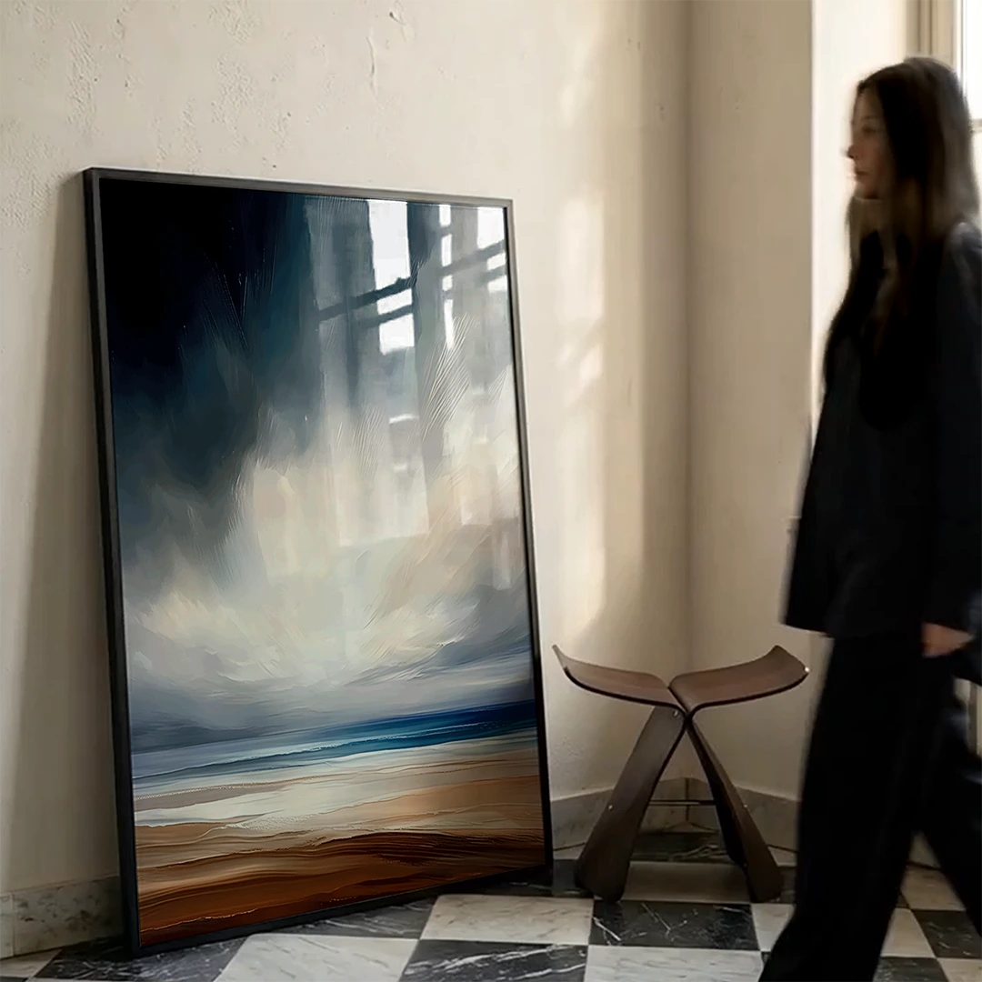 Dramatic Sky Abstract Wall Art Painting - XS / Matte Paper / Rolled Art - Nook At You
