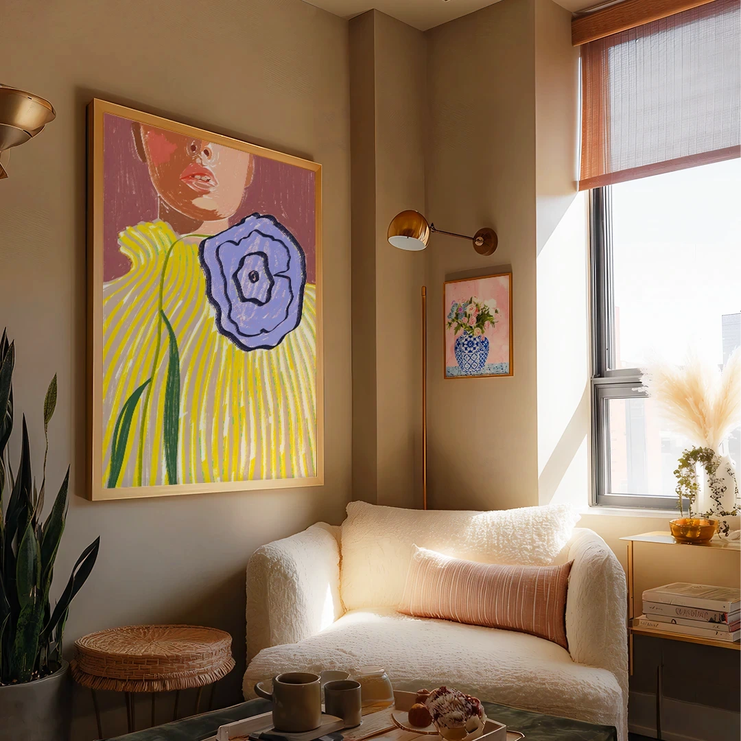 Blossom Elegance Modern Women Illustration Art - XS / Matte Paper / Rolled Art - Nook At You