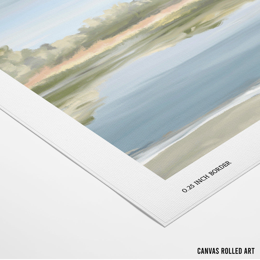 Waters Edge – Minimal Landscape Poster for Room Decor - XS / Matte Paper / Rolled Art - Nook At You