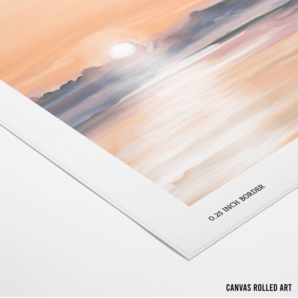 Satin Skies Landscape Painting for Living Room - XS / Matte Paper / Rolled Art - Nook At You