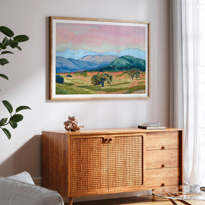 Blush Skies Nature Canvas Paintings