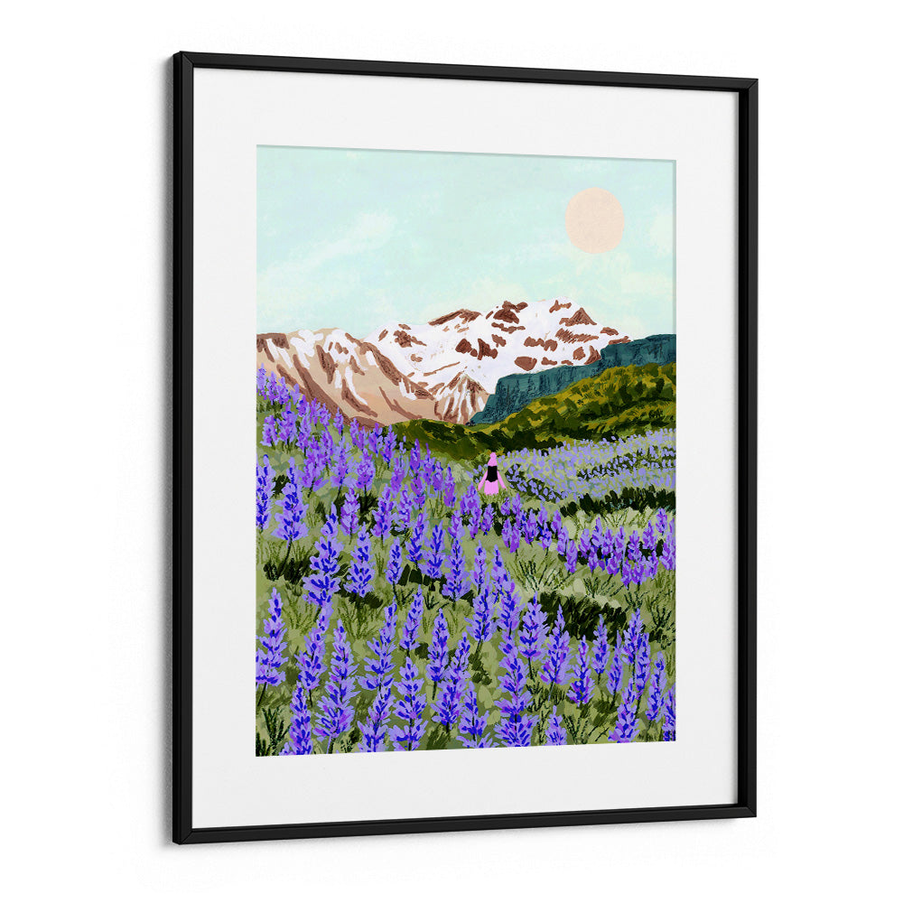 Lupine Landscape Painting - XS / Matte Paper / Rolled Art - Nook At You