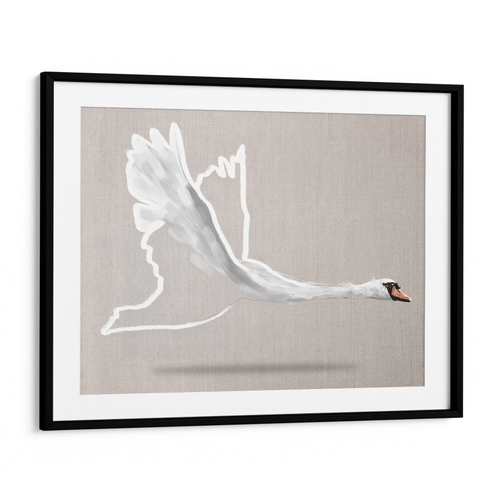 Swan in Flight Abstract Wall Art - XS / Matte Paper / Rolled Art - Nook At You