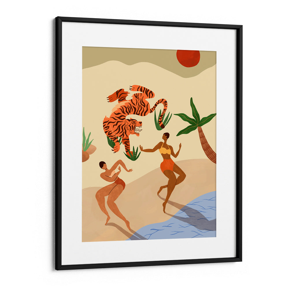 Dancing Tiger Aesthetic Boho Art - XS / Matte Paper / Rolled Art - Nook At You