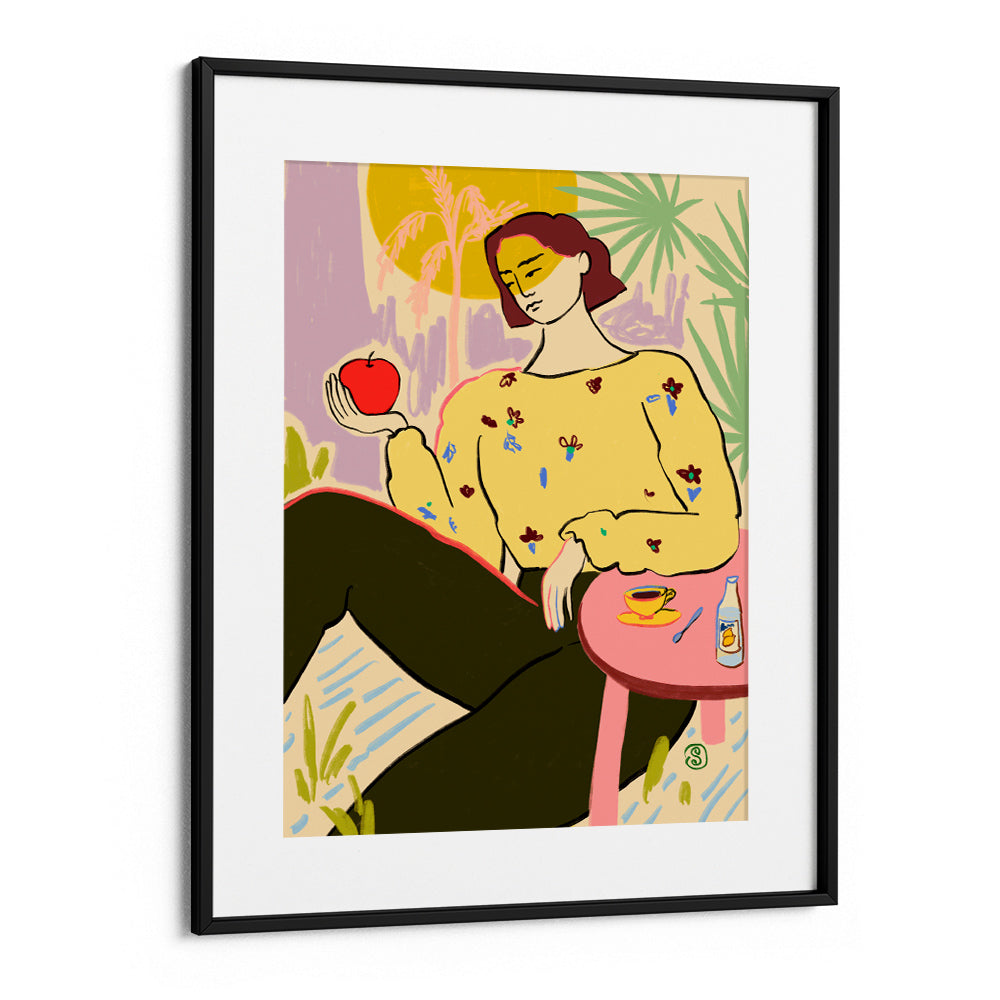 Woman With Apple Canvas Print - 5XL / Canvas / Rolled Art - Nook At You