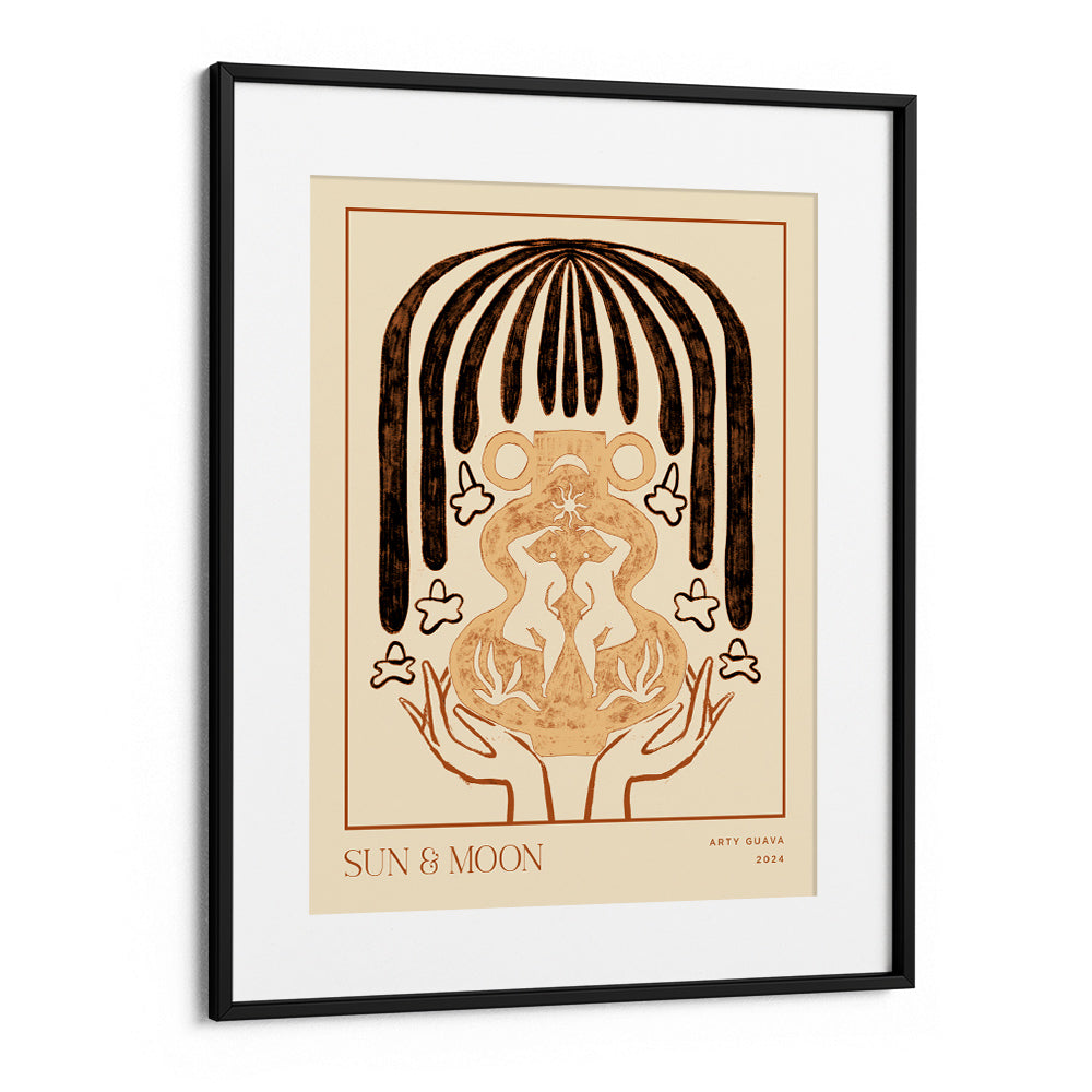 Sun & Moon Boho Artwork - XS / Matte Paper / Rolled Art - Nook At You