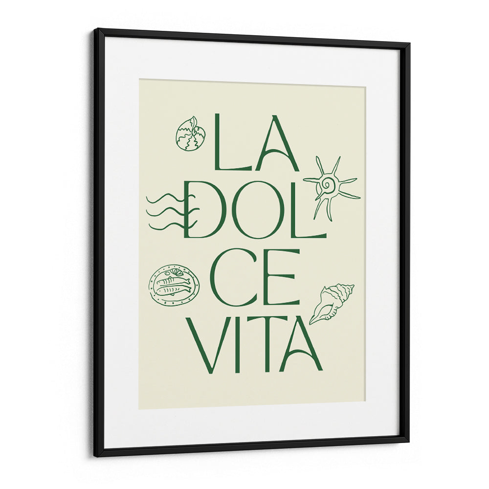 La Dolce Vita Green Canvas Painting - XS / Matte Paper / Rolled Art - Nook At You