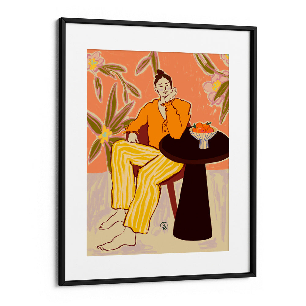 Woman With Oranges Boho Wall Art - 5XL / Canvas / Rolled Art - Nook At You