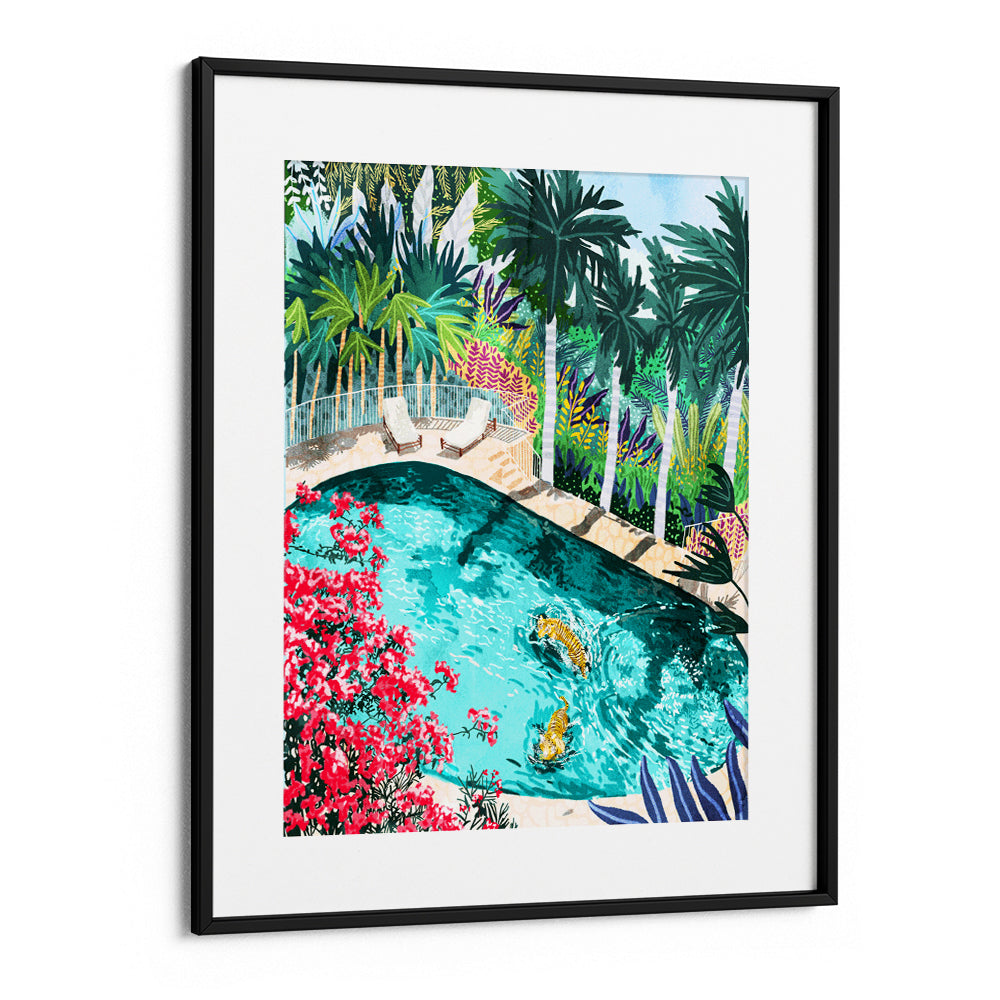 Tiger Tropical Luxury Villa Art Print - 5XL / Canvas / Rolled Art - Nook At You