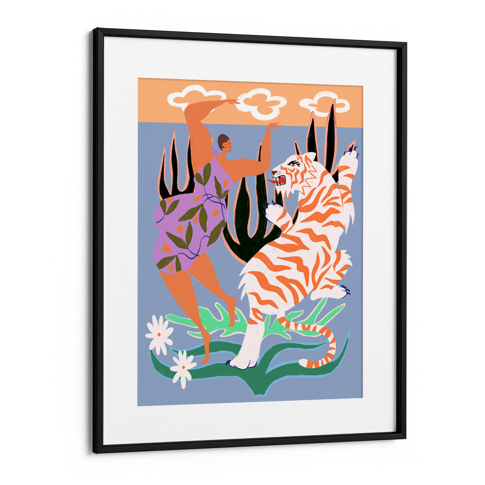 Dance with a Tiger 2 Art Print - 5XL / Canvas / Rolled Art - Nook At You